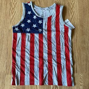 Carters Kid Patriotic American Flag Tank Top Gray 8